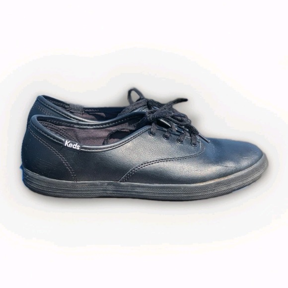 Keds Shoes - Minimalist Keds Black Champion Leather Sneakers Size 7.5 Capsule Casual Shoes